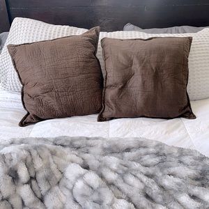Faux Suede Pillow Set
